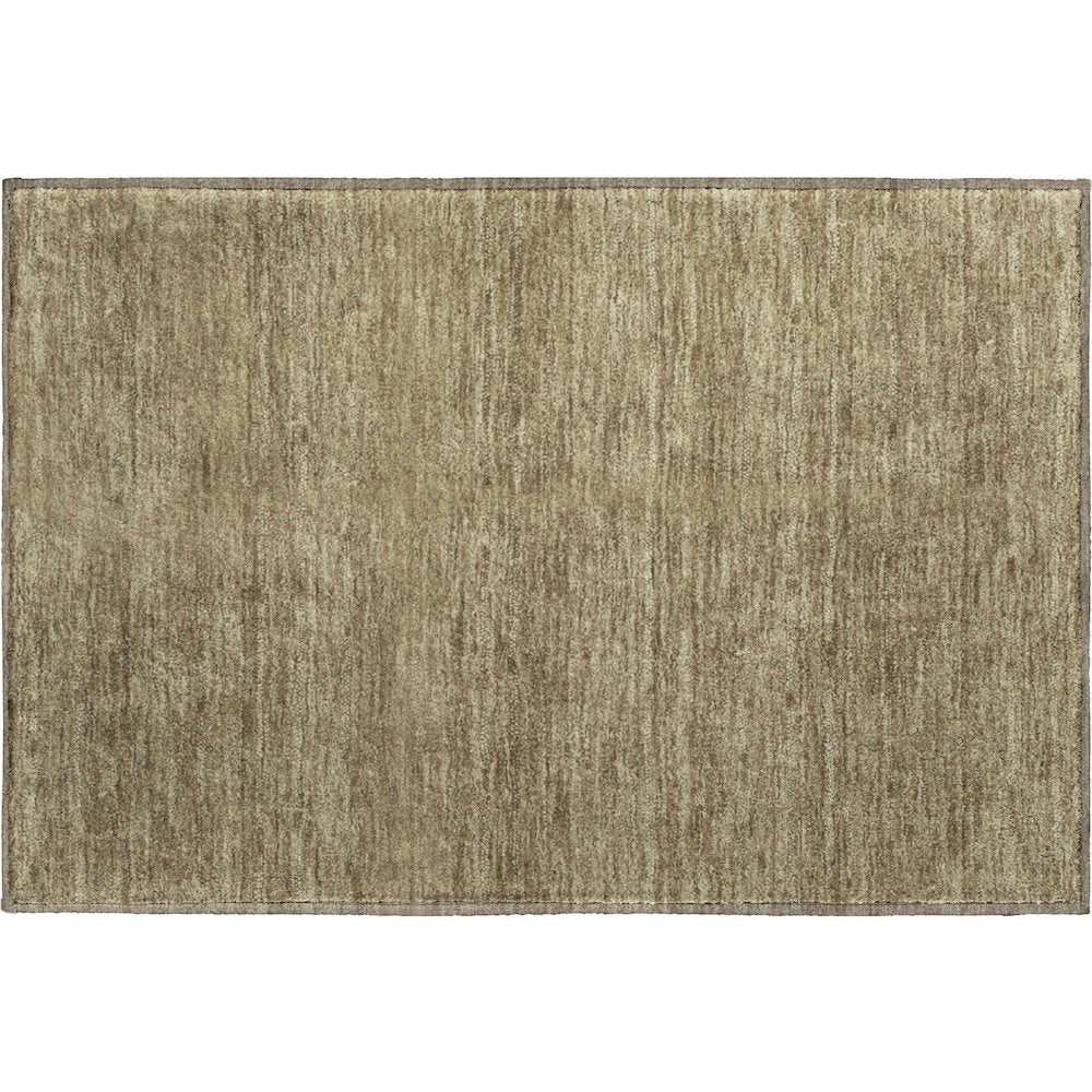 Luxury Washable Soft Essentials SE6 Brown 1'8" x 2'6" Rug