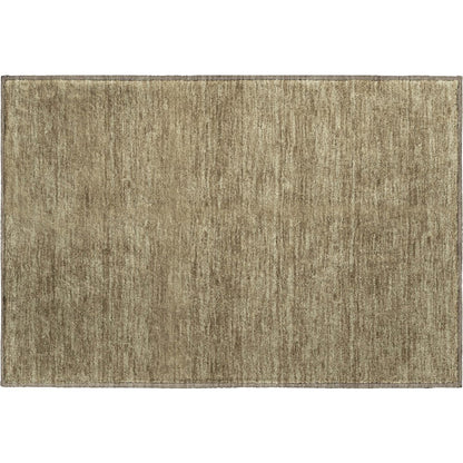 Luxury Washable Soft Essentials SE6 Brown 1'8" x 2'6" Rug