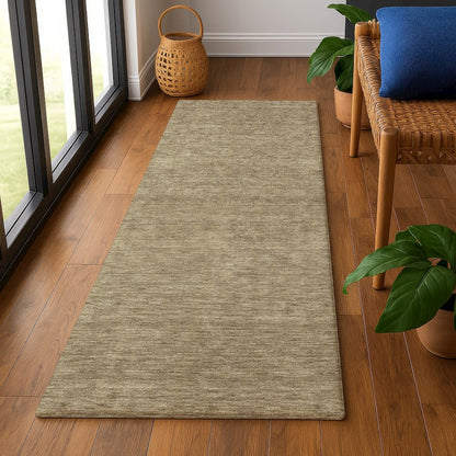 Luxury Washable Soft Essentials SE6 Brown 2'3" x 7'6" Runner Rug