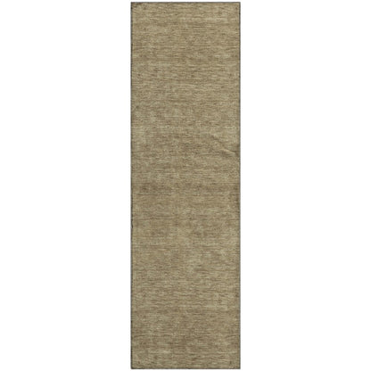 Luxury Washable Soft Essentials SE6 Brown 2'3" x 7'6" Runner Rug