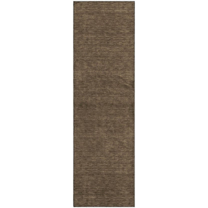 Luxury Washable Soft Essentials SE6 Brown 2'3" x 7'6" Runner Rug