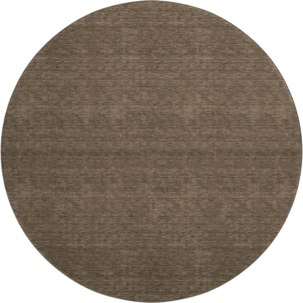 Luxury Washable Soft Essentials SE6 Brown 8' x 8' Round Rug