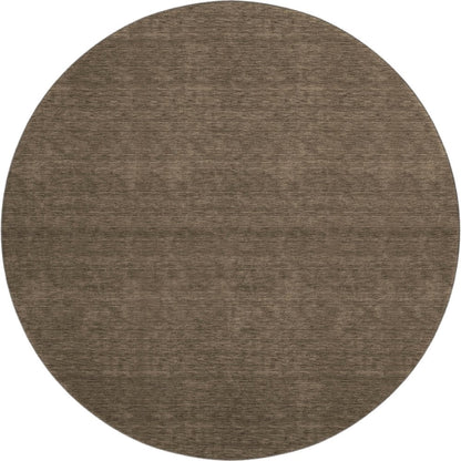 Luxury Washable Soft Essentials SE6 Brown 8' x 8' Round Rug