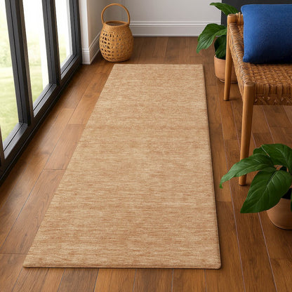 Luxury Washable Soft Essentials SE6 Orange 2'3" x 7'6" Runner Rug
