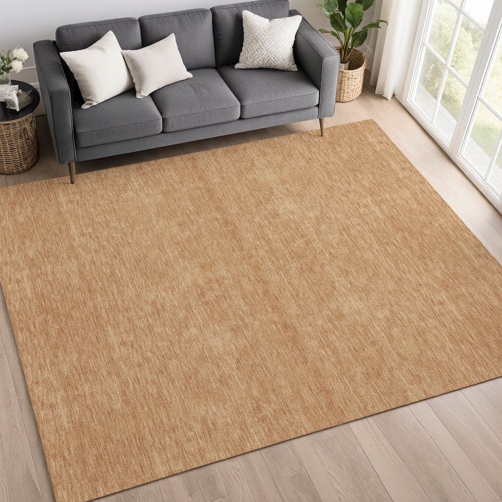 Luxury Washable Soft Essentials SE6 Orange 2'6" x 3'10" Rug
