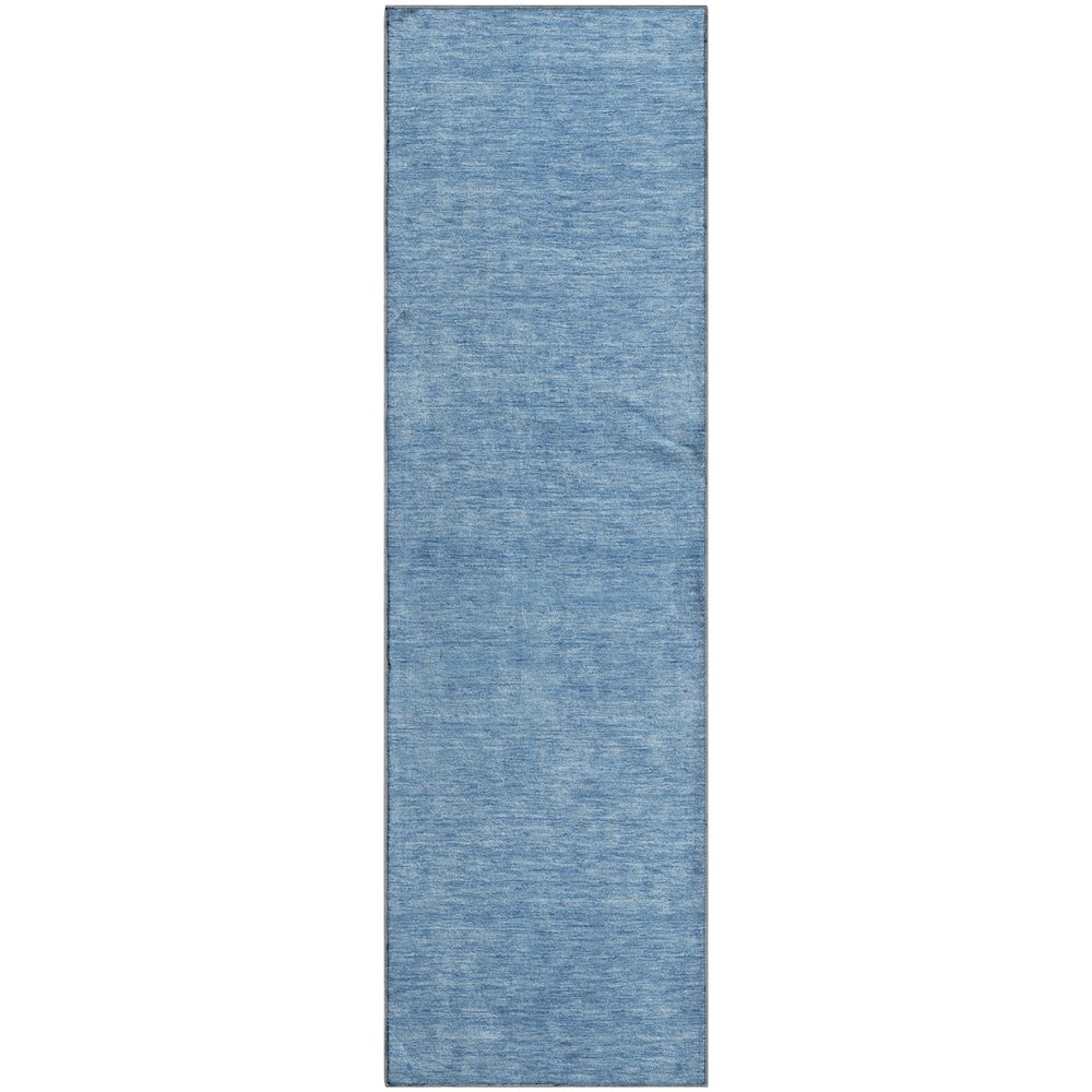 Luxury Washable Soft Essentials SE6 Blue 2'3" x 7'6" Runner Rug