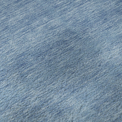Luxury Washable Soft Essentials SE6 Blue 8' x 8' Round Rug