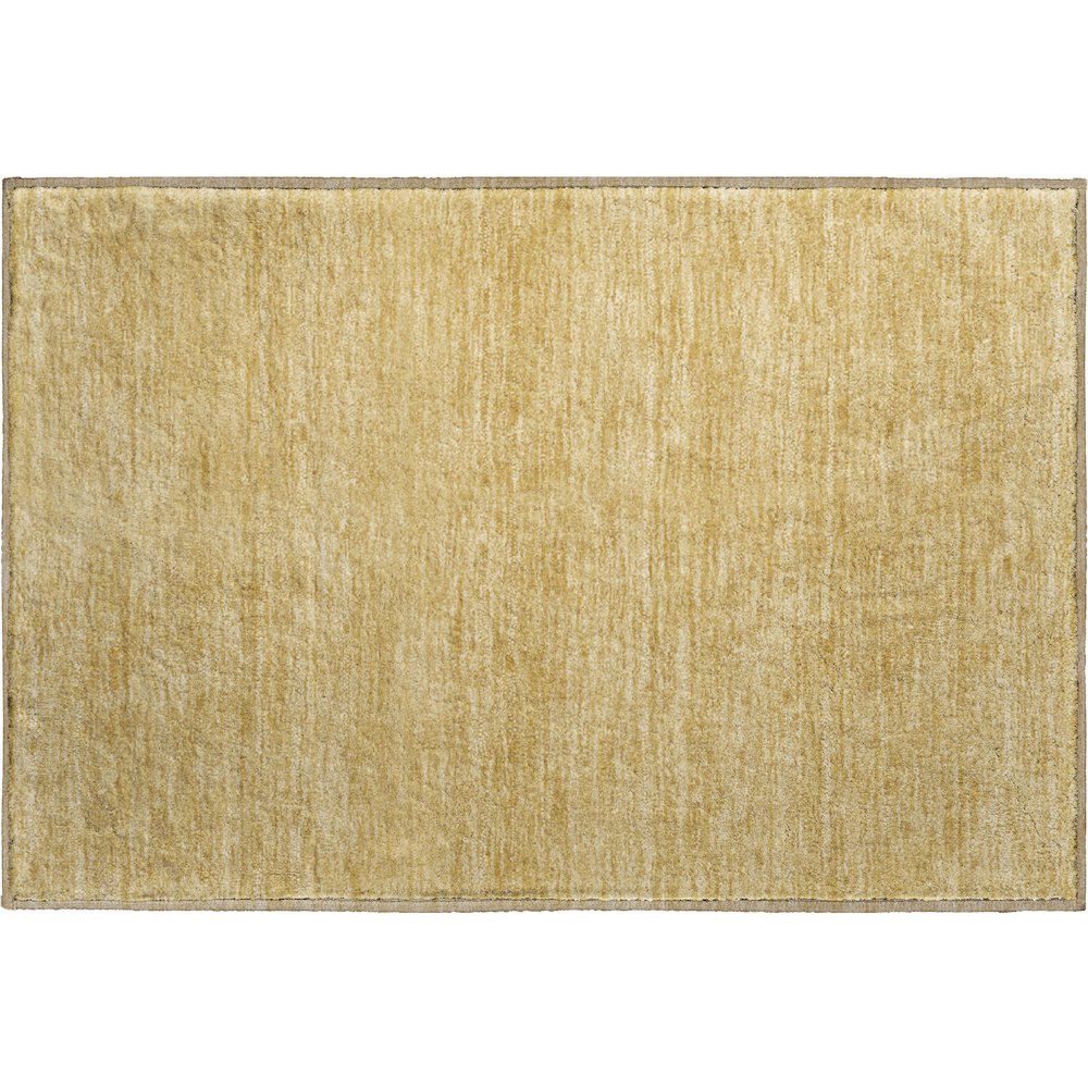 Luxury Washable Soft Essentials SE6 Gold 1'8" x 2'6" Rug