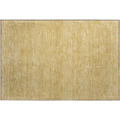 Luxury Washable Soft Essentials SE6 Gold 1'8" x 2'6" Rug