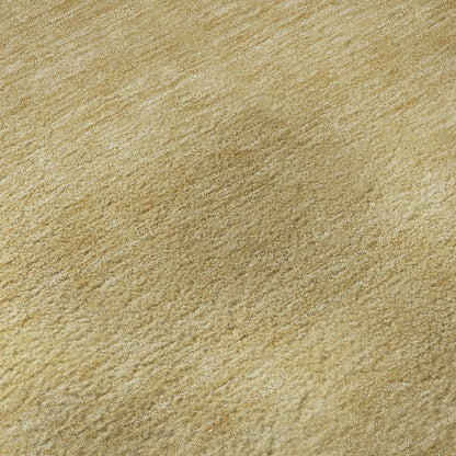 Luxury Washable Soft Essentials SE6 Gold 8' x 8' Round Rug