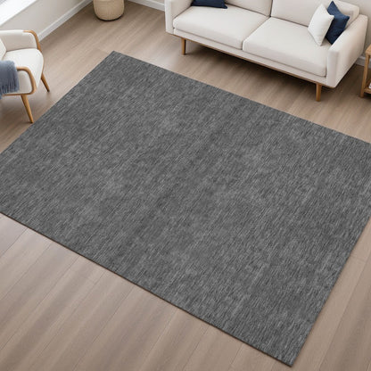 Luxury Washable Soft Essentials SE6 Gray 9' x 12' Rug