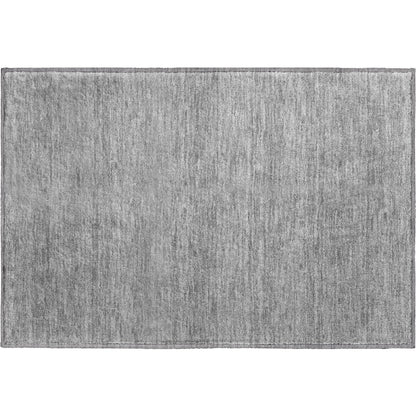 Luxury Washable Soft Essentials SE6 Gray 1'8" x 2'6" Rug