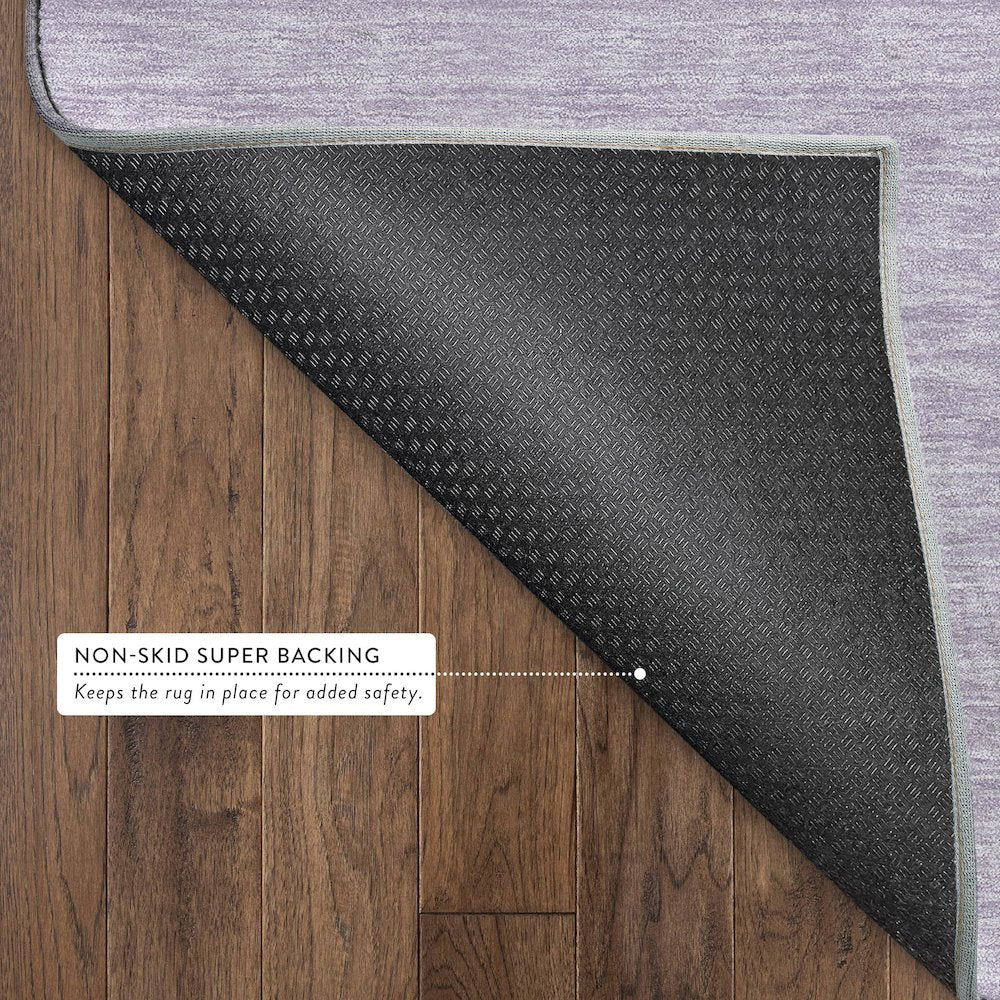Luxury Washable Soft Essentials SE6 Purple 3' x 5' Rug