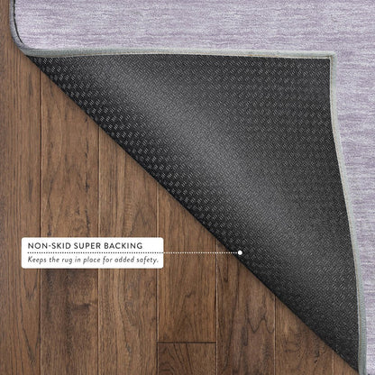 Luxury Washable Soft Essentials SE6 Purple 8' x 8' Round Rug