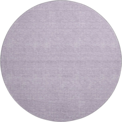 Luxury Washable Soft Essentials SE6 Purple 8' x 8' Round Rug