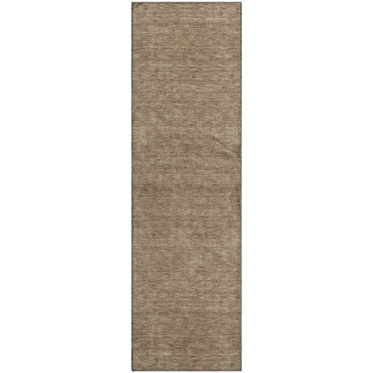 Luxury Washable Soft Essentials SE6 Brown 2'3" x 7'6" Runner Rug