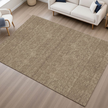 Luxury Washable Soft Essentials SE6 Brown 5' x 7'6" Rug