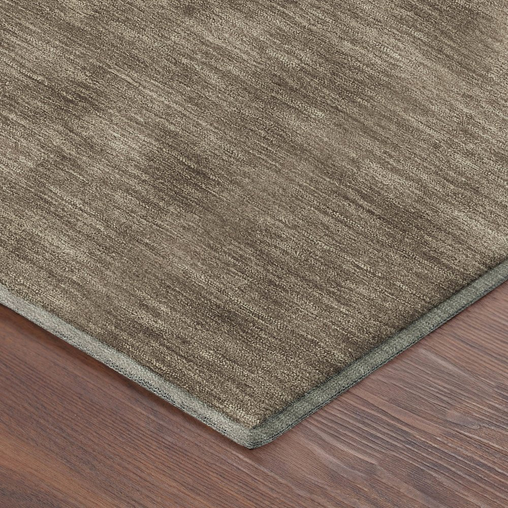 Luxury Washable Soft Essentials SE6 Brown 8' x 8' Round Rug