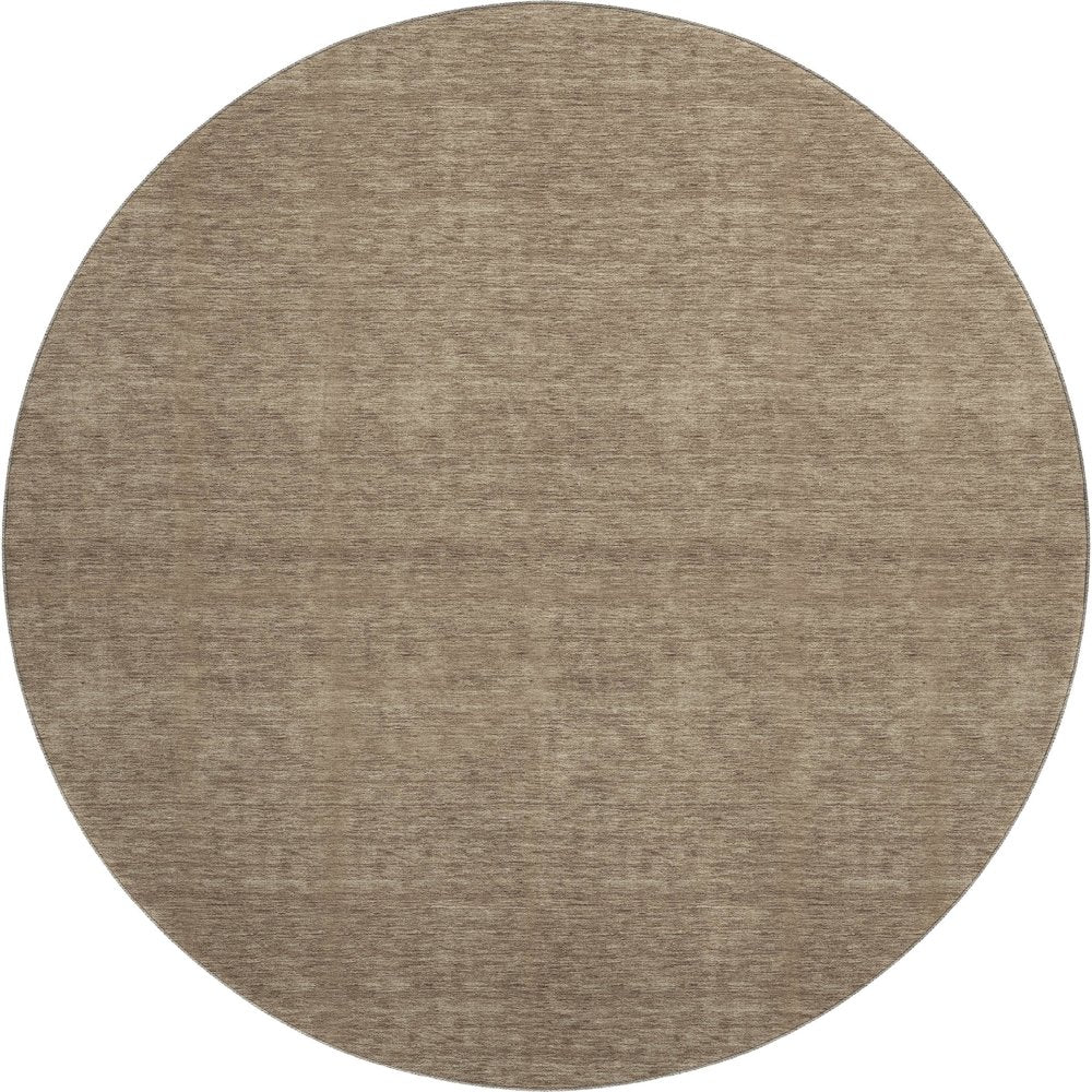 Luxury Washable Soft Essentials SE6 Brown 8' x 8' Round Rug