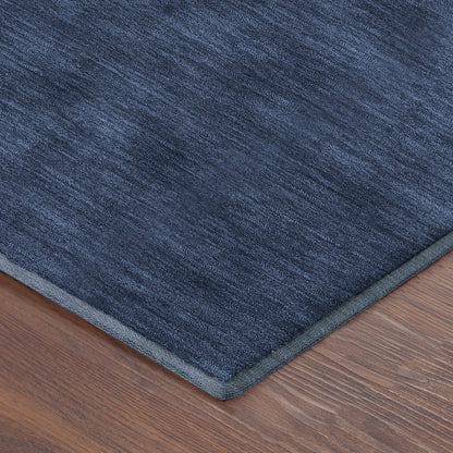 Luxury Washable Soft Essentials SE6 Blue 10' x 14' Rug