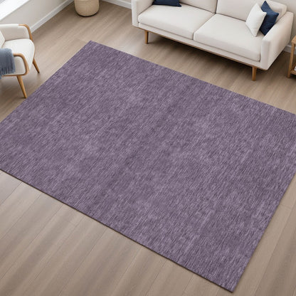 Luxury Washable Soft Essentials SE6 Purple 3' x 5' Rug