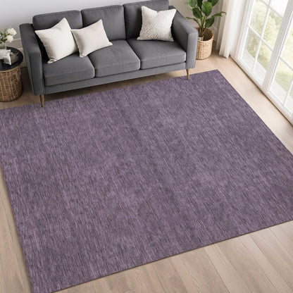 Luxury Washable Soft Essentials SE6 Purple 3' x 5' Rug