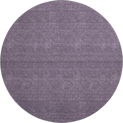 Luxury Washable Soft Essentials SE6 Purple 8' x 8' Round Rug