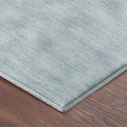 Luxury Washable Soft Essentials SE6 Blue 1'8" x 2'6" Rug