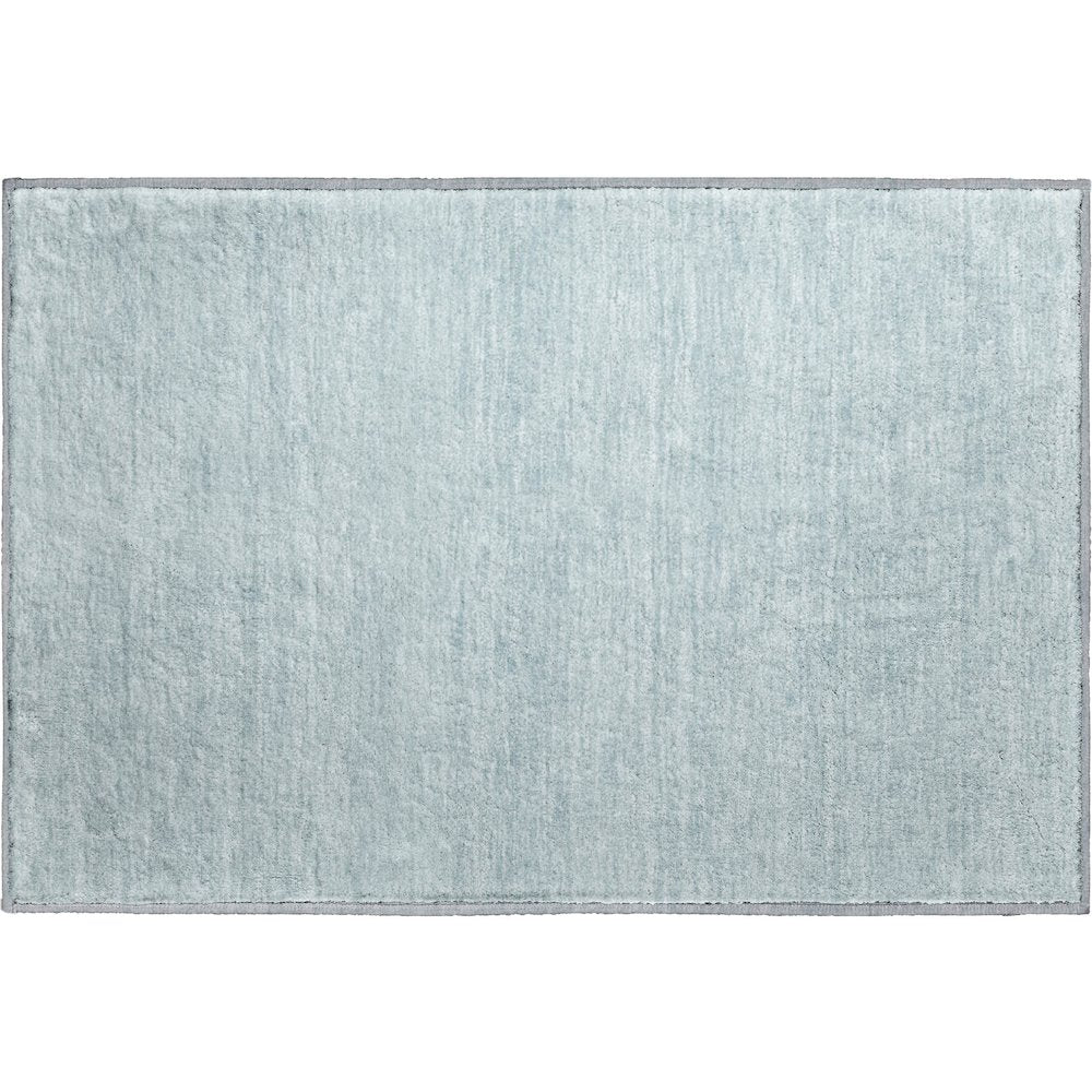 Luxury Washable Soft Essentials SE6 Blue 1'8" x 2'6" Rug