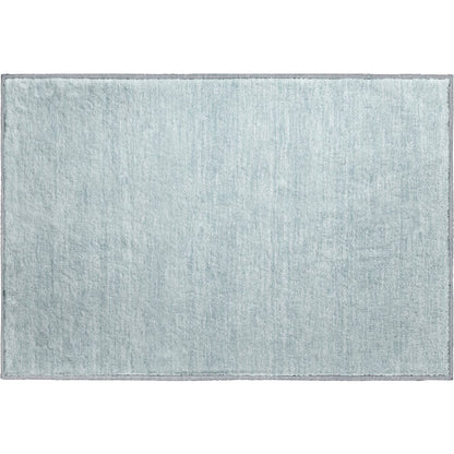 Luxury Washable Soft Essentials SE6 Blue 1'8" x 2'6" Rug
