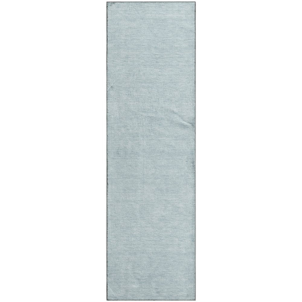Luxury Washable Soft Essentials SE6 Blue 2'3" x 7'6" Runner Rug