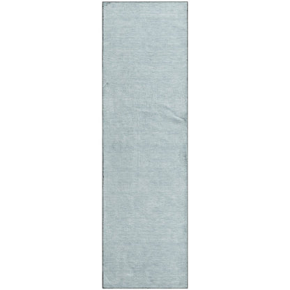 Luxury Washable Soft Essentials SE6 Blue 2'3" x 7'6" Runner Rug
