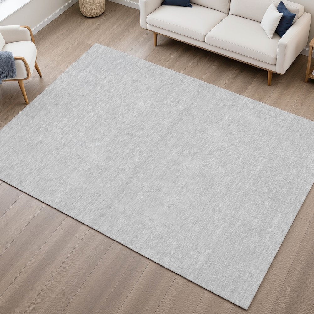 Luxury Washable Soft Essentials SE6 Gray 5' x 7'6" Rug