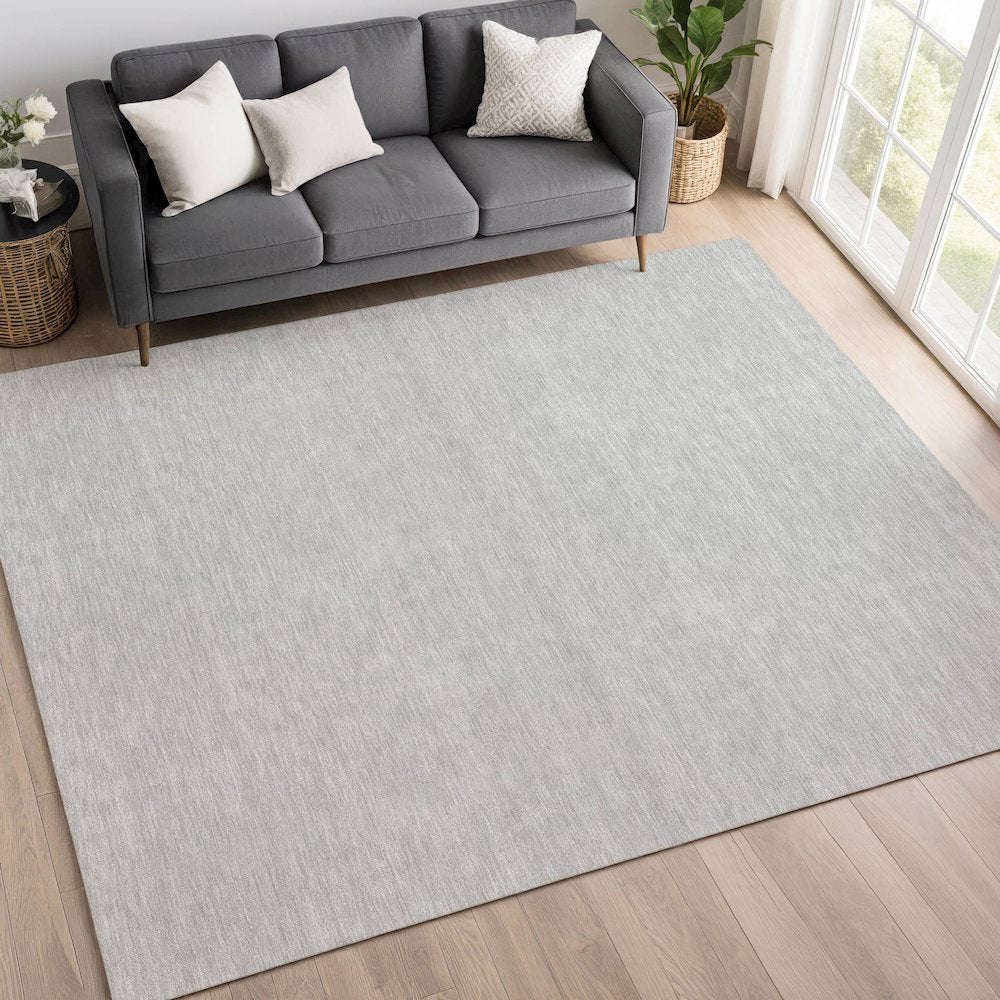Luxury Washable Soft Essentials SE6 Gray 5' x 7'6" Rug