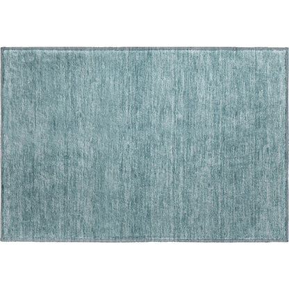 Luxury Washable Soft Essentials SE6 Teal 1'8" x 2'6" Rug