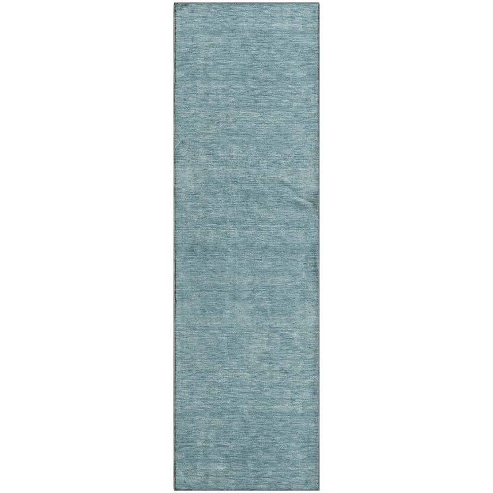 Luxury Washable Soft Essentials SE6 Teal 2'3" x 7'6" Runner Rug