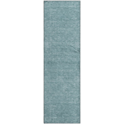 Luxury Washable Soft Essentials SE6 Teal 2'3" x 7'6" Runner Rug