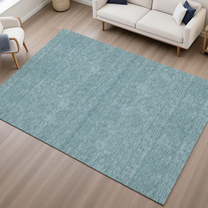 Luxury Washable Soft Essentials SE6 Teal 3' x 5' Rug