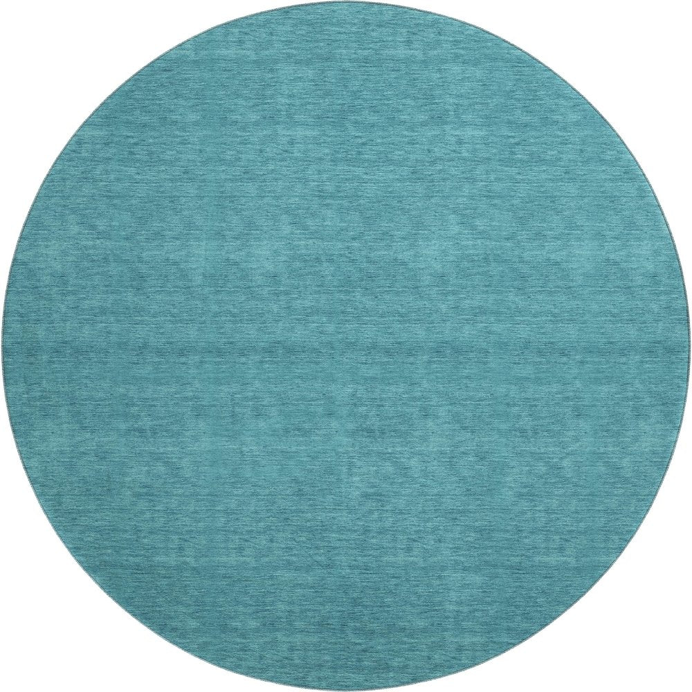Luxury Washable Soft Essentials SE6 Teal 8' x 8' Round Rug