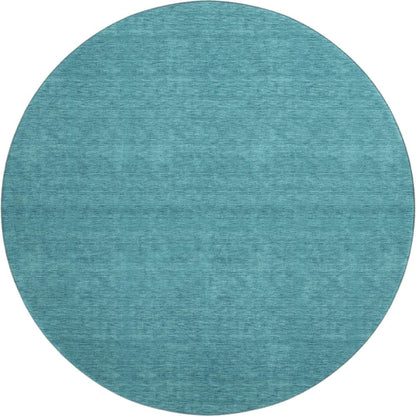 Luxury Washable Soft Essentials SE6 Teal 8' x 8' Round Rug