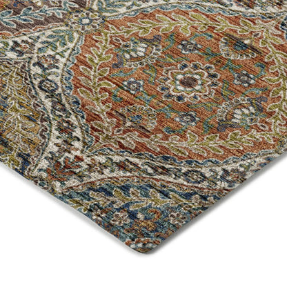Indoor/Outdoor Silk Road Multi 8' x 8' Round Rug
