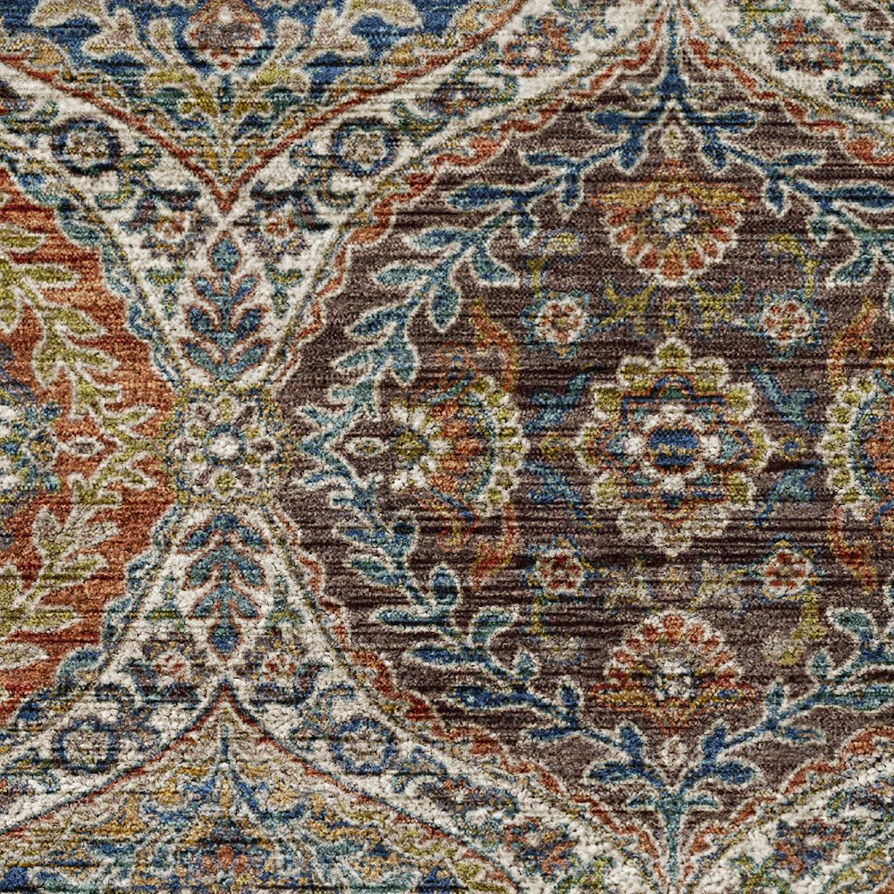 Indoor/Outdoor Silk Road Multi 8' x 8' Round Rug