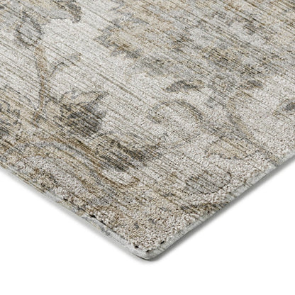 Indoor/Outdoor Silk Road Linen 8' x 8' Round Rug