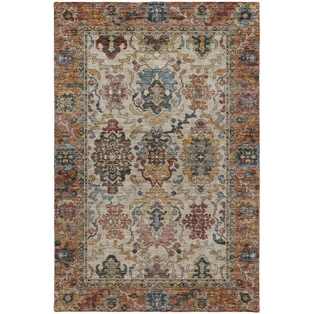 Indoor/Outdoor Silk Road Copper 3' x 5' Rug
