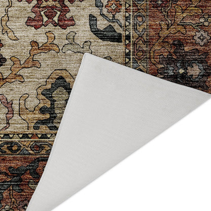 Indoor/Outdoor Silk Road Copper 3' x 5' Rug