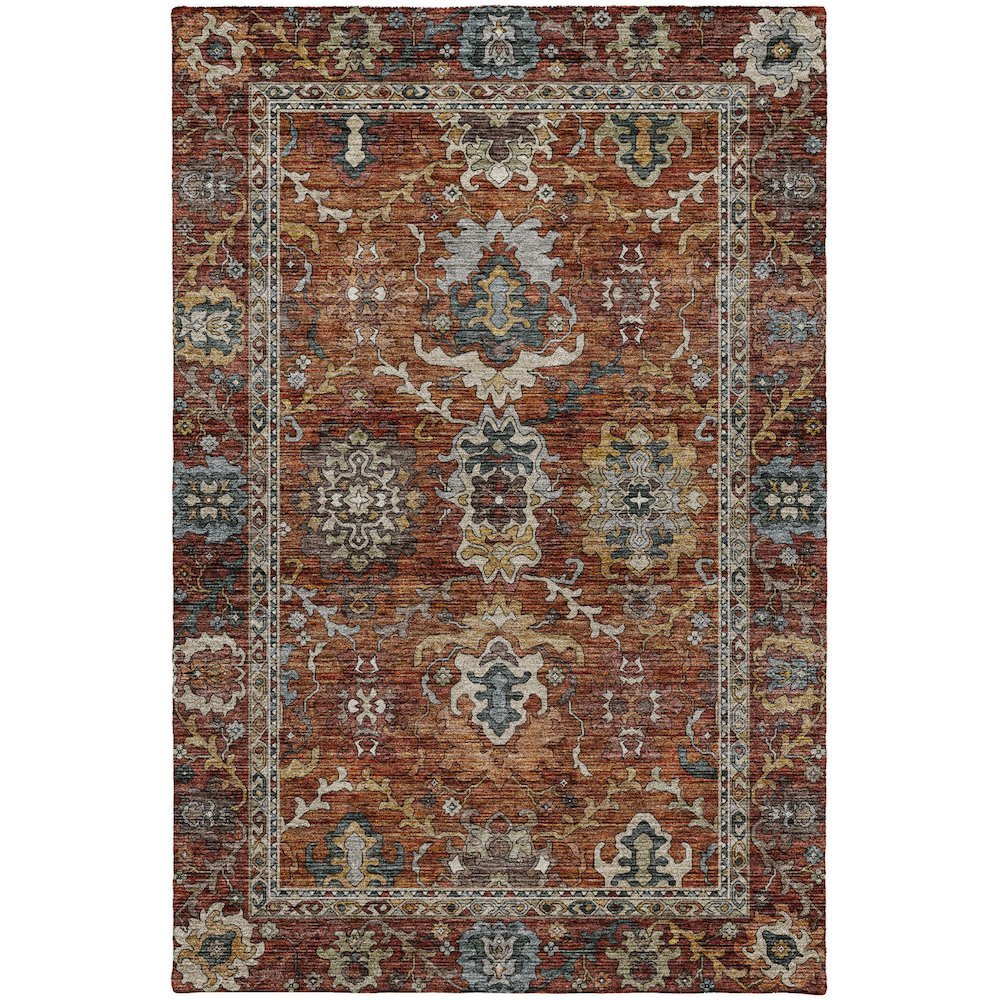 Indoor/Outdoor Silk Road Paprika 5' x 7'6" Rug