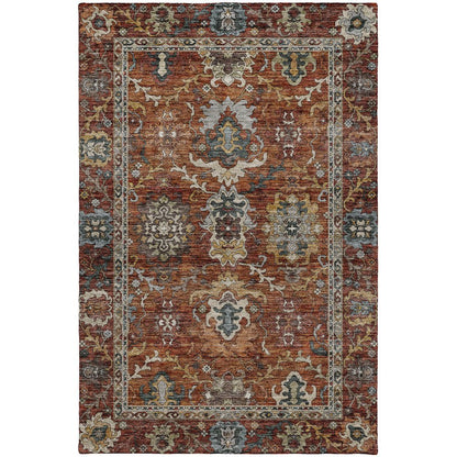 Indoor/Outdoor Silk Road Paprika 5' x 7'6" Rug
