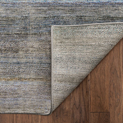Machine Washable Vico VC1 Blue 3' x 5' Rug