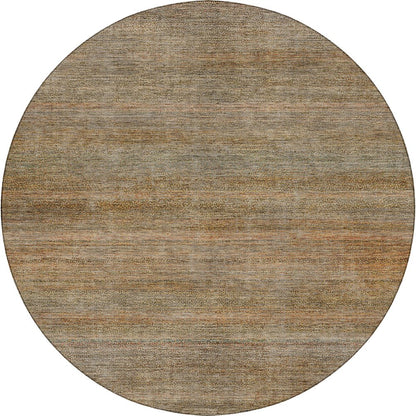 Machine Washable Vico VC1 Orange 8' x 8' Round Rug