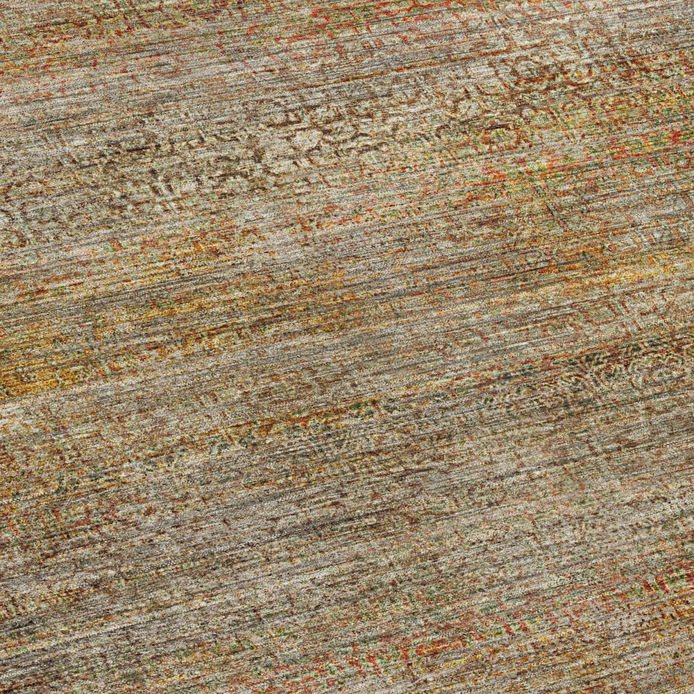 Machine Washable Vico VC3 Brown 8' x 8' Round Rug
